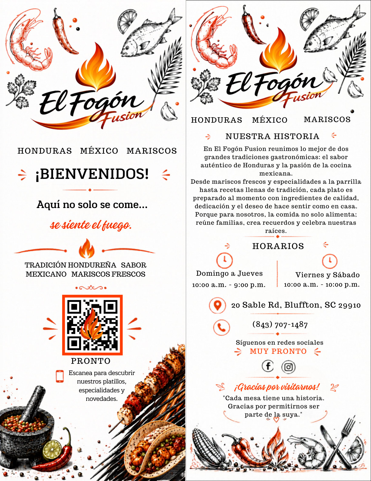 Menú El Fogon Fusion — página 1