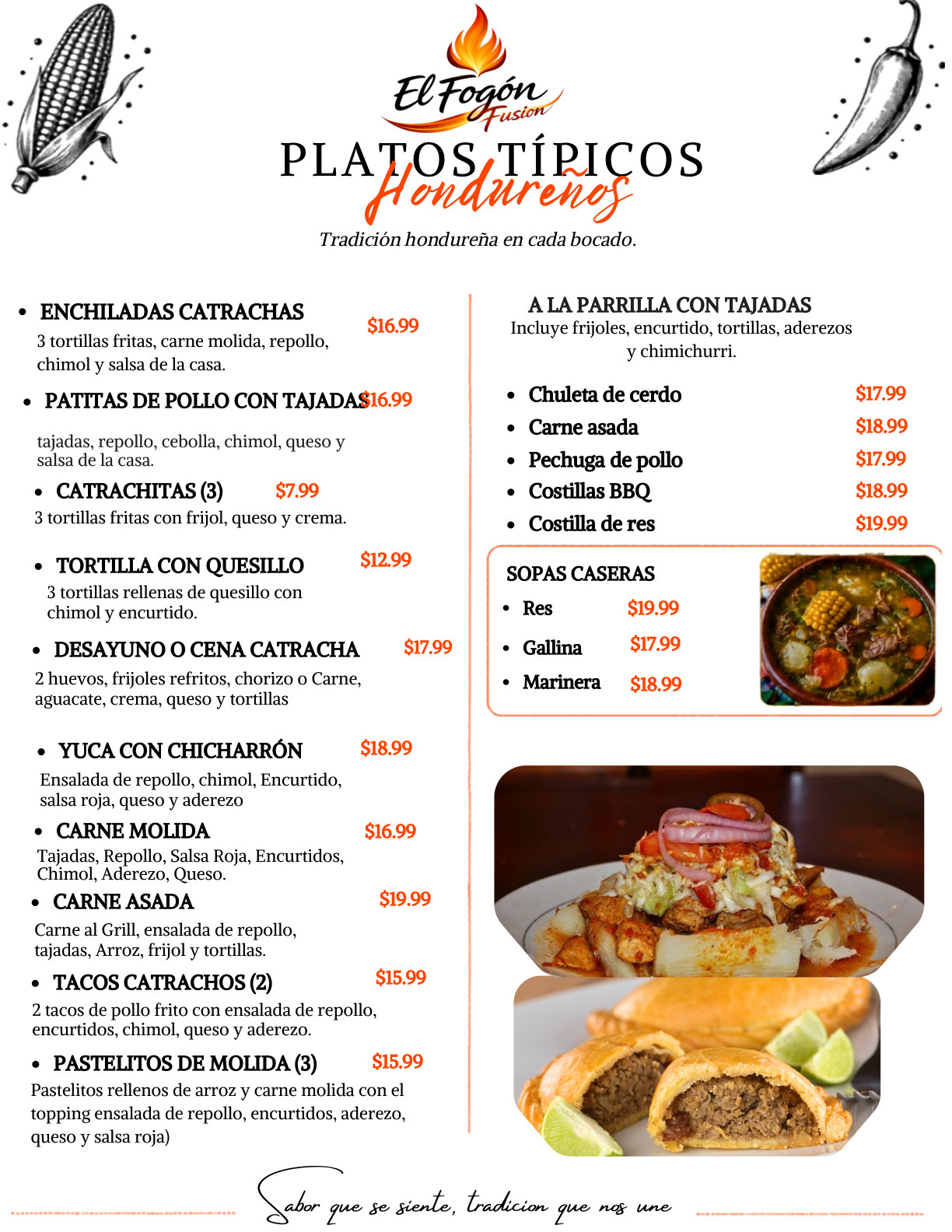 Menú El Fogon Fusion — página 3