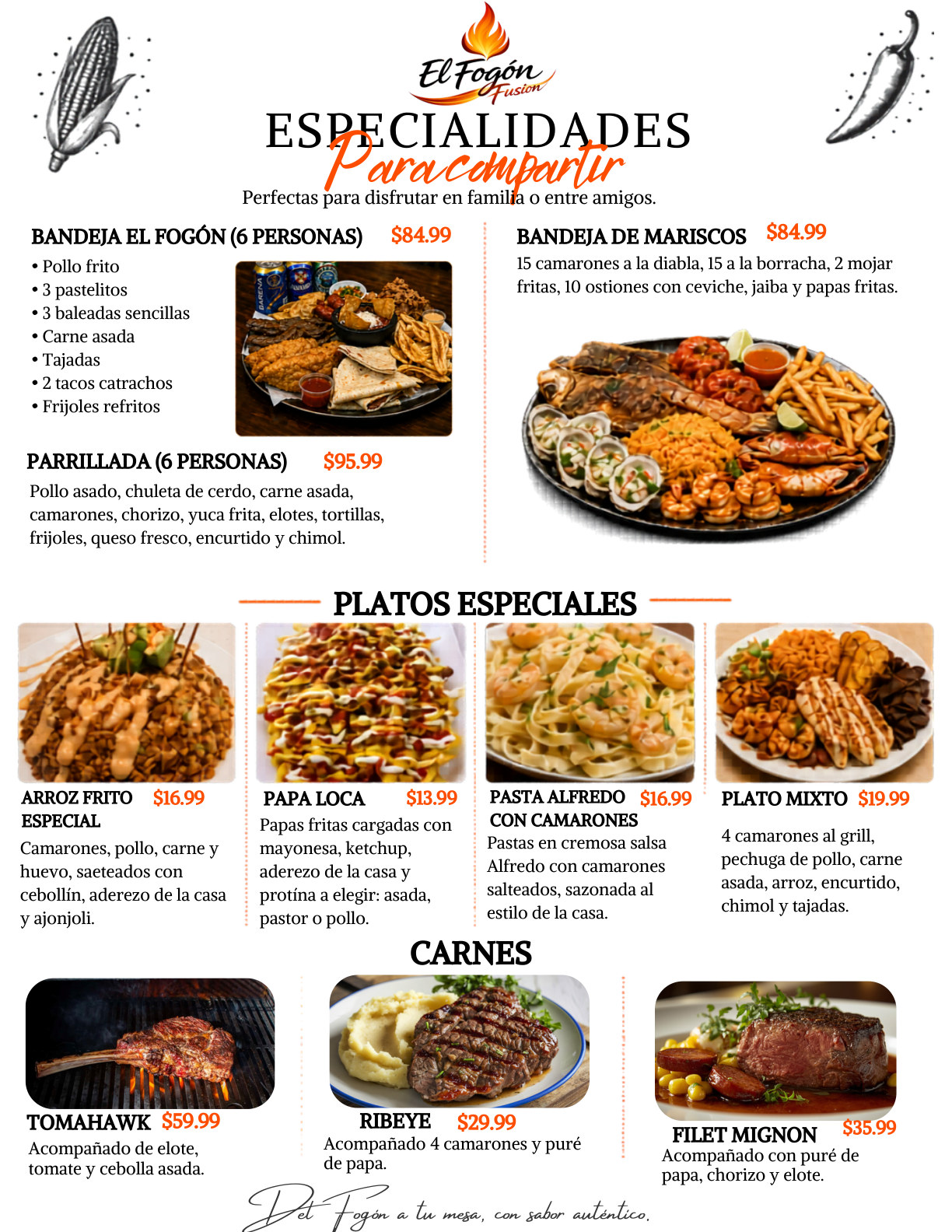 Menú El Fogon Fusion — página 4