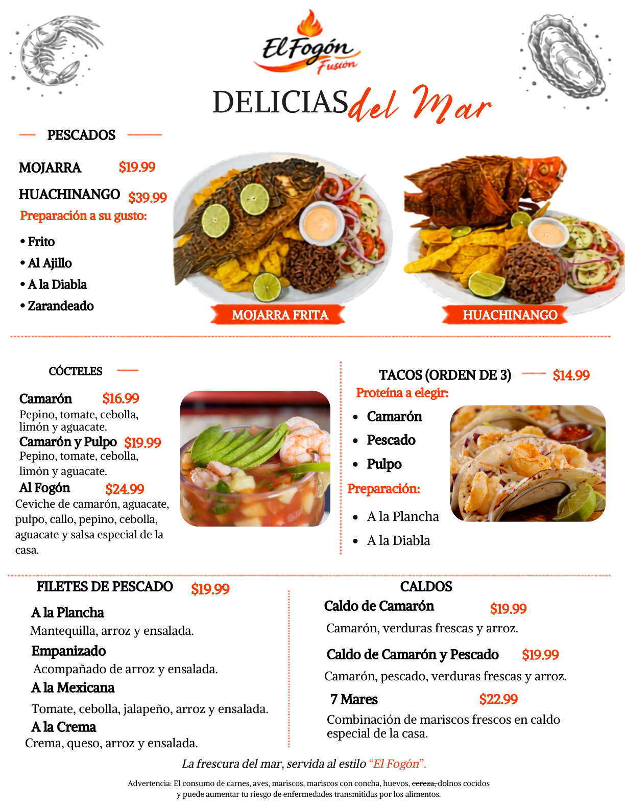 Menú El Fogon Fusion — página 6