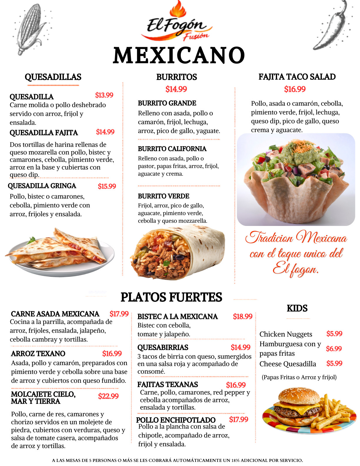 Menú El Fogon Fusion — página 7