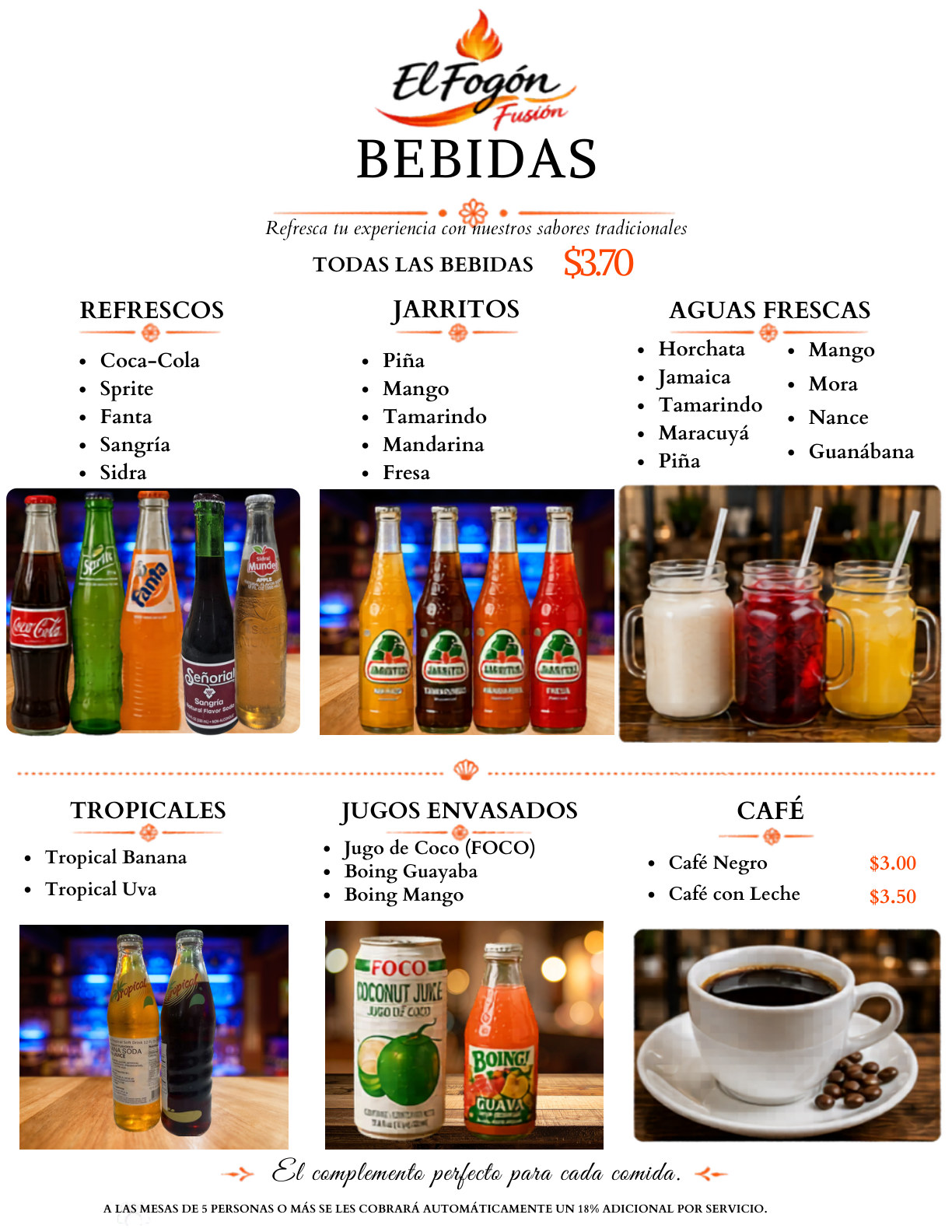 Menú El Fogon Fusion — página 8